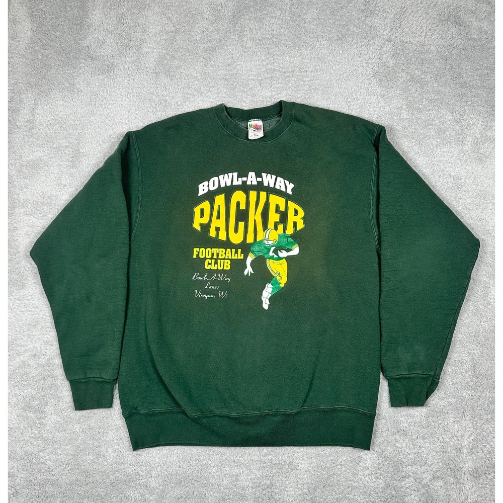 Vintage Sport Mens 90s Green Bay Packers Crewneck Spell Out‎ NFL  XL 1994